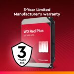 Western Digital 8TB WD Red Plus NAS Internal Hard Drive HDD - 5640 RPM, SATA 6 Gb/s, CMR, 256 MB Cache, 3.5" - WD80EFPX - Image 4